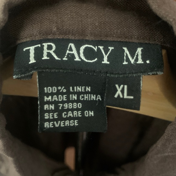 1219 Tracy M Brown Button Down Shirt - Picture 3 of 4